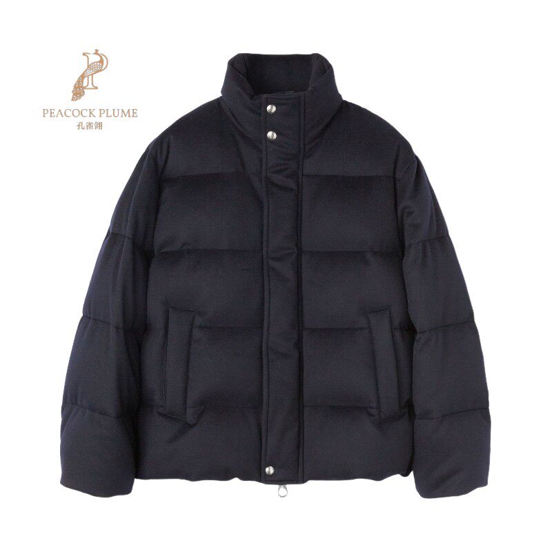 LoroPiana/诺悠翩雅男士羊绒绗缝夹克立领防风保暖新款
