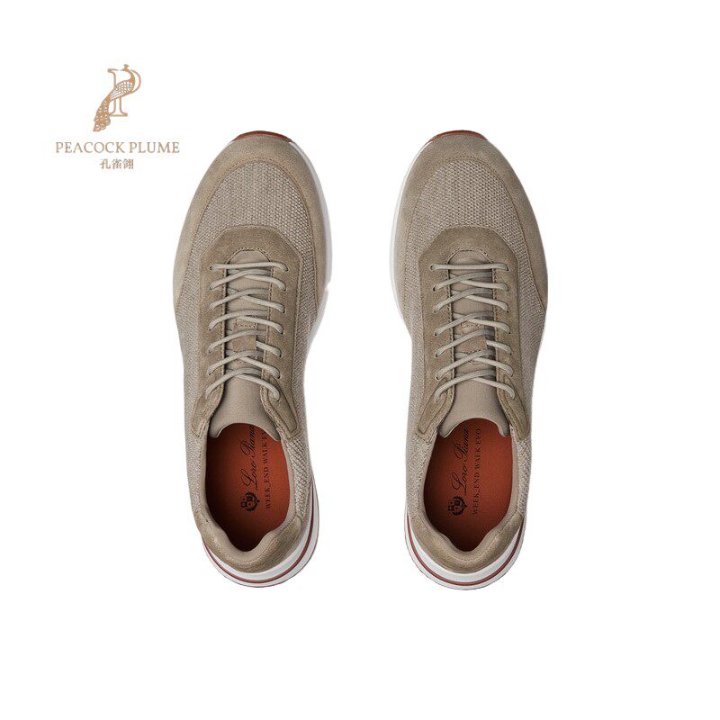 LoroPiana/诺悠翩雅男士运动鞋PecoraNera®羊毛超轻鞋底麂皮新款
