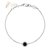 情人节Redline 红绳女士Reine Onyx缟玛瑙石白金链条手链