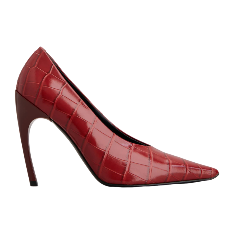 RogerVivier/罗杰维维亚女士高跟鞋鳄鱼纹小牛皮漆跟优雅新款