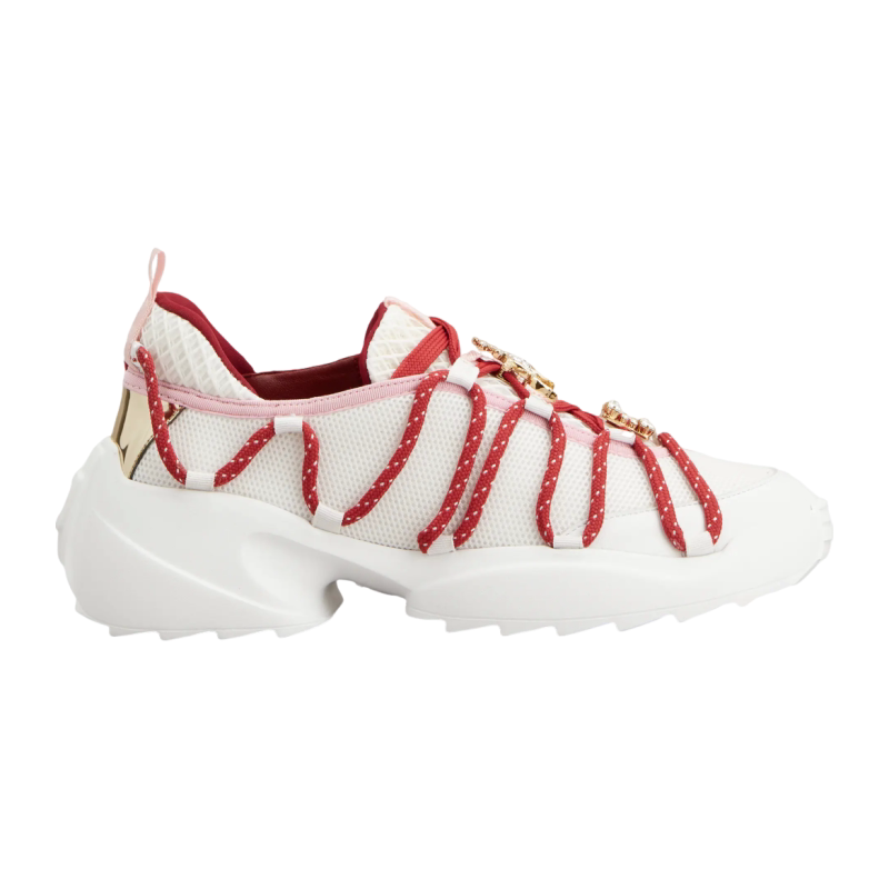 RogerVivier/罗杰维维亚女士运动休闲鞋网眼镶钻小马搭扣系带新款