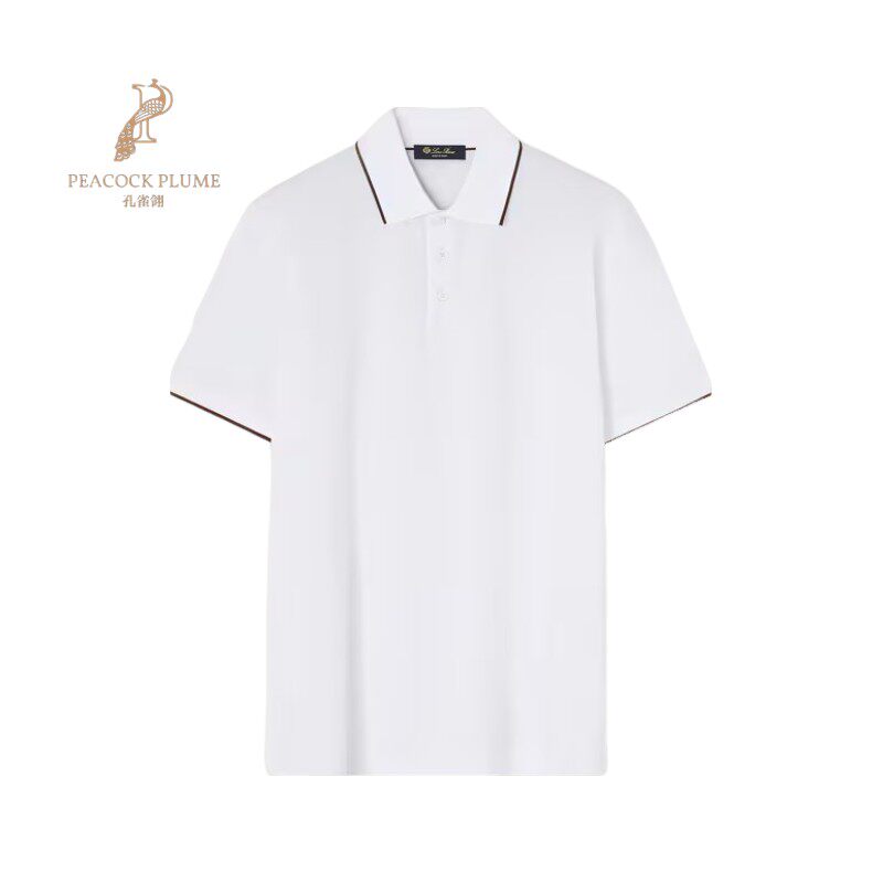 LoroPiana/诺悠翩雅男士T恤透气快干技术派克面料侧面开衩新款