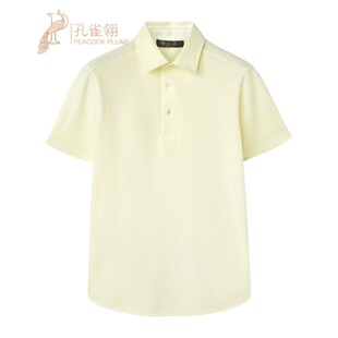 柔和柠檬黄棉质短袖 Loro Piana 诺悠翩雅男装 运动休闲Polo衫