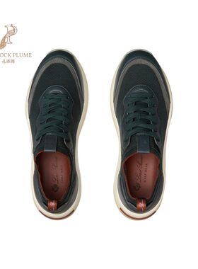 LoroPiana/诺悠翩雅男士运动休闲鞋超轻鞋底羊毛匹克针织新款