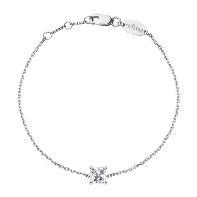 RedLine/红绳女士手链白金爪镶公主钻悬浮优雅精湛工艺新款