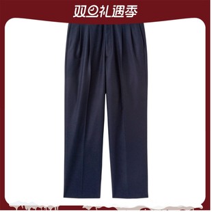 宽松青花蓝长裤 Loro 羊毛和羊绒混纺经典 诺悠翩雅男裤 Piana