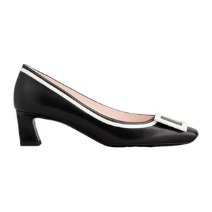 RogerVivier/罗杰维维亚女士高跟鞋小牛皮漆面搭扣覆盖式鞋跟新款