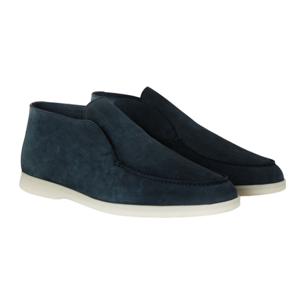 Loro Piana/诺悠翩雅男鞋蓝色翻毛皮舒适休闲短靴