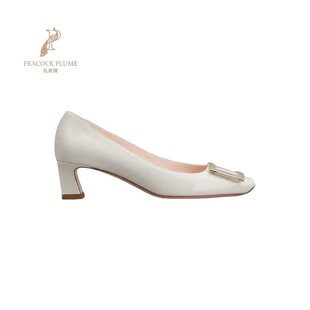 RogerVivier/罗杰维维亚女士高跟鞋漆面皮金属扣Trompette跟新款