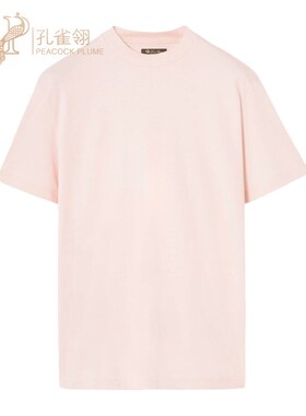LoroPiana/诺悠翩雅男士利古里亚海滨棉质T恤短袖新款粉色上衣