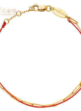 redline红绳女士时尚幸运配饰My Way duo 链条和细绳手链