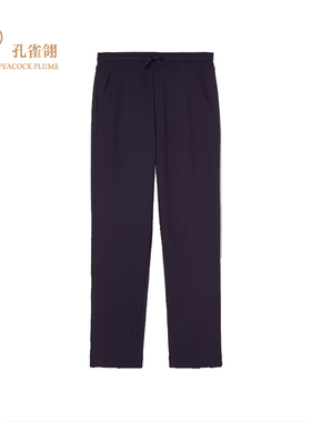 LORO PIANA新款男装海军蓝经典纯羊毛休闲西装长裤