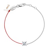 RedLine 红绳女士手链金属丝金链精致结合公主方钻护身新款