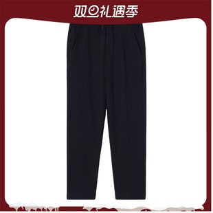 运动裤 Loro 黑色棉羊绒混纺宽松休闲慢跑裤 诺悠翩雅男裤 Piana