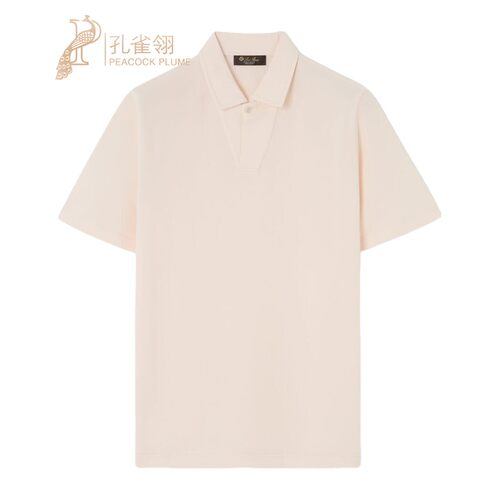 LoroPiana/诺悠翩雅男士T恤短袖棉质匹克轻盈领口设计优雅新款