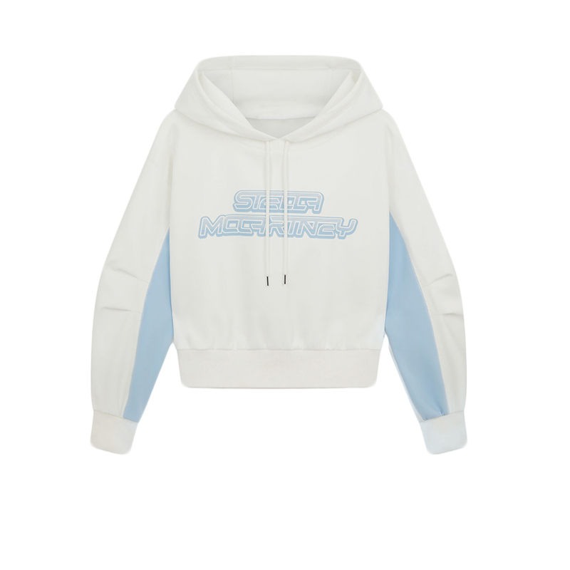 Stella McCartney/斯特拉女士正面徽标抽绳长袖连帽通勤户外卫衣