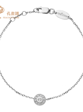 情人节redline红绳女士 Exquis 奢华0.11克拉钻石链制手链