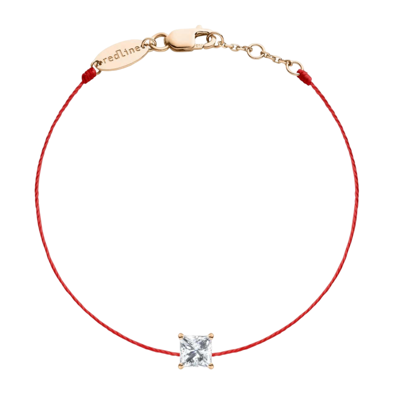 RedLine/红绳女士螺纹手链首饰浪漫柔美钻石玫瑰金精致永恒新款
