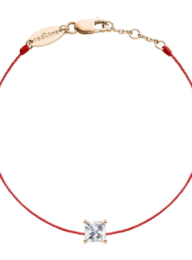RedLine/红绳女士螺纹手链首饰浪漫柔美钻石玫瑰金精致永恒新款