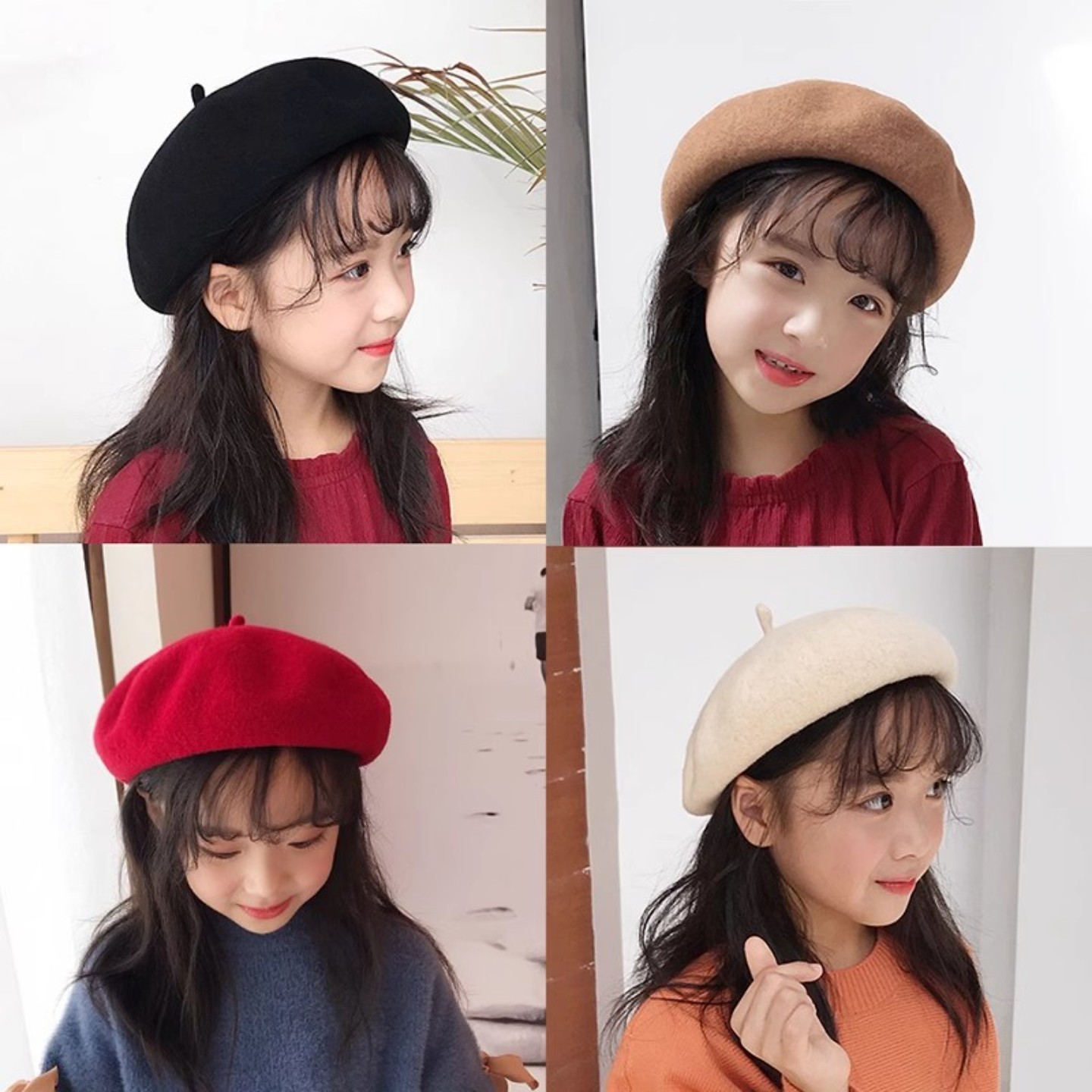 儿童贝雷帽女童帽子春秋季2026洋气女孩蓓蕾帽幼儿宝宝礼帽秋冬潮