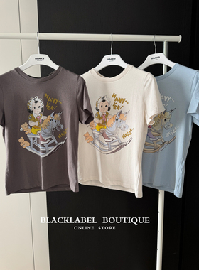 区别市面～马年限定图案 26早春新款 TINA OPEN YY 短袖T恤小版型