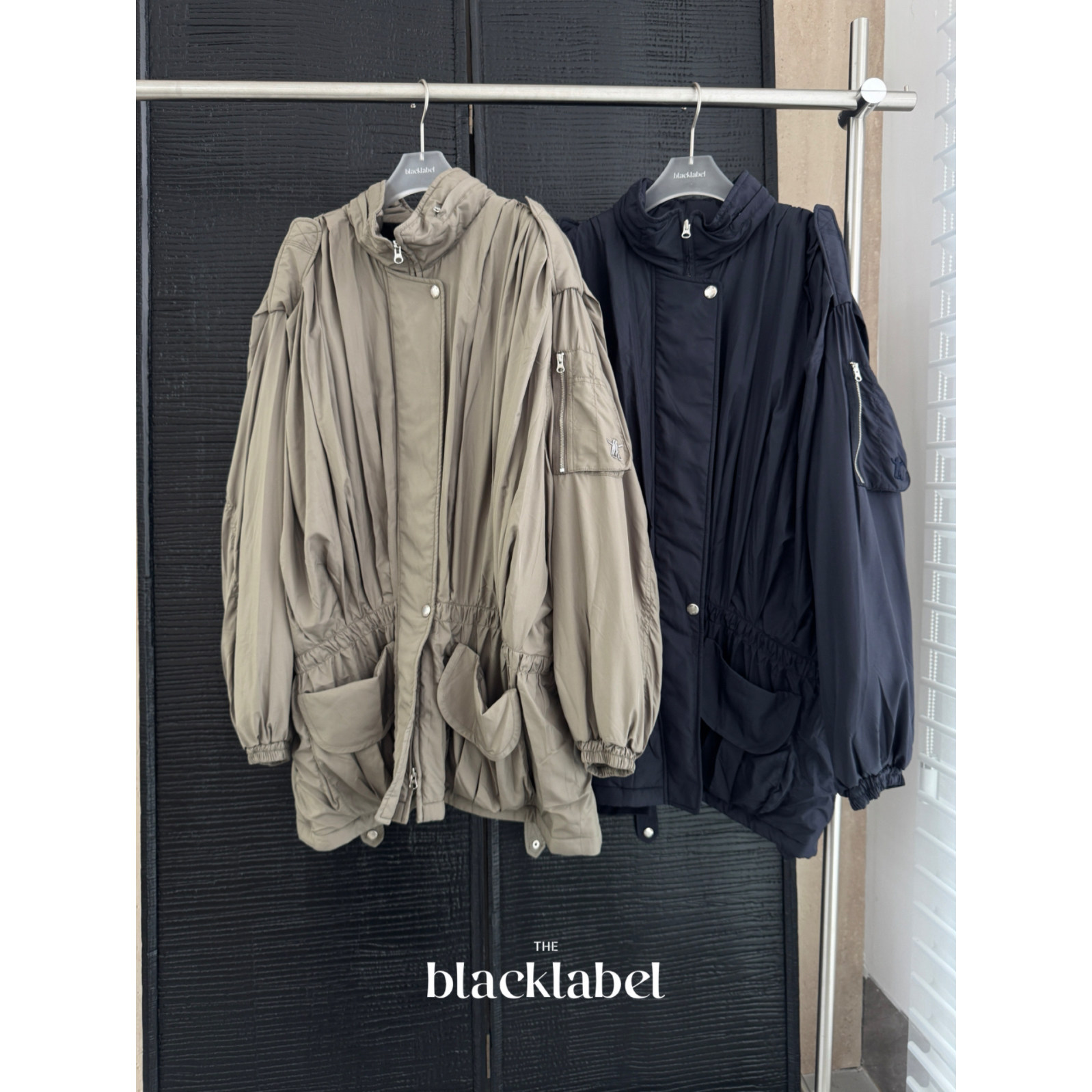 blacklabel 26秋冬新款 夹棉工装中长款夹克女外套 大衣 棉服 女图片
