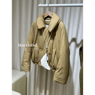 TINA OPEN YY 25秋冬新款翻领短款棉服外套保暖面包服棉衣 女