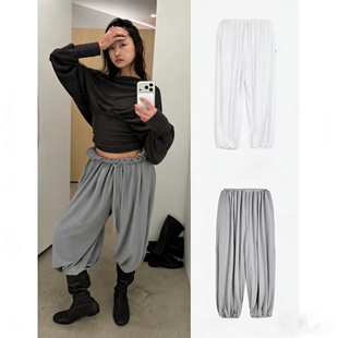 休闲长裤 blacklabel 灯笼裤 褶皱宽松束脚气球裤 26春夏新款