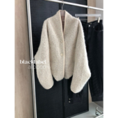 25秋冬欧阳娜娜同款 原厂面料 区别市面 落肩宽松羊毛外套轮廓感