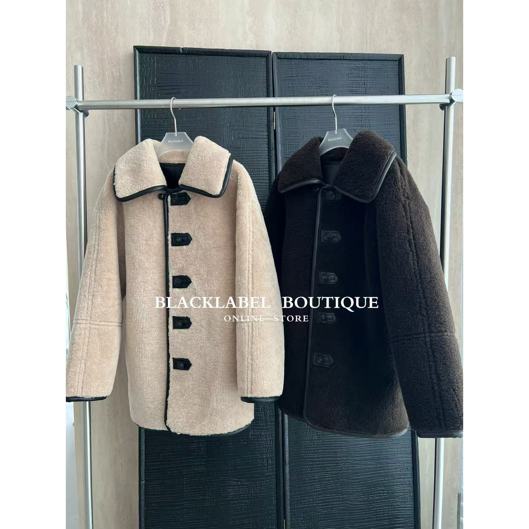 25秋冬新款两面穿中长款 羊羔毛外套  皮毛一体tina open yy 夹克