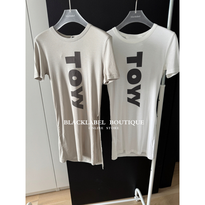 基础百搭~TINA OPEN YY 26早春新品 TOYY侧开衩短袖T恤 修身 显瘦