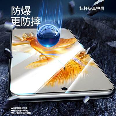 适用华m为mate50钢化膜ata50ro手机保护膜mpt50rsm保时捷mte美特meite50e黑边met班迪星e50por全屏mare魅特ea