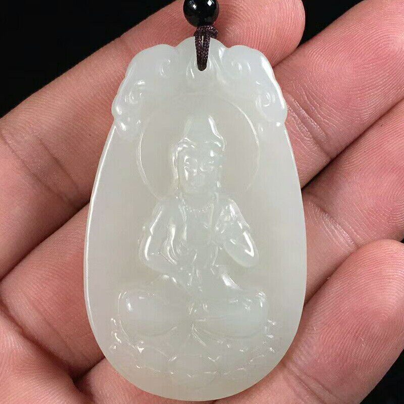 吊坠男士观音新疆和田玉送证