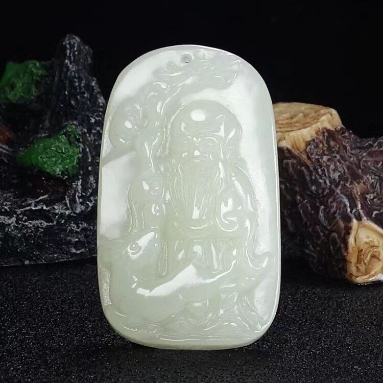 新疆天然和田玉寿星吊坠