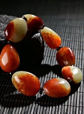 保真正品和田玉手链男款玉手链