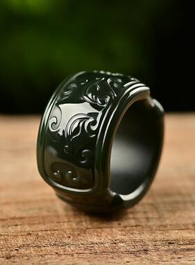 貔貅戒指福寿招财仿古天然和田玉