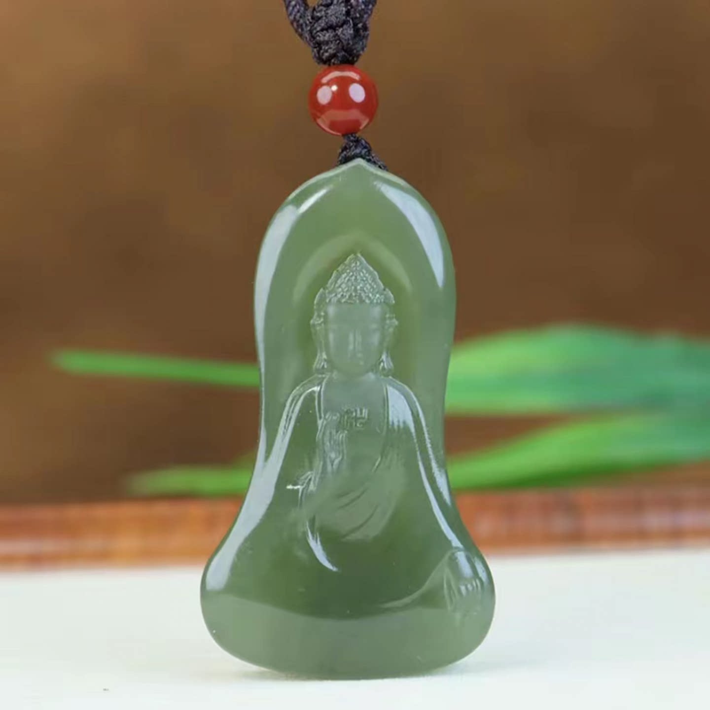 天然和田玉阿弥陀佛吊坠