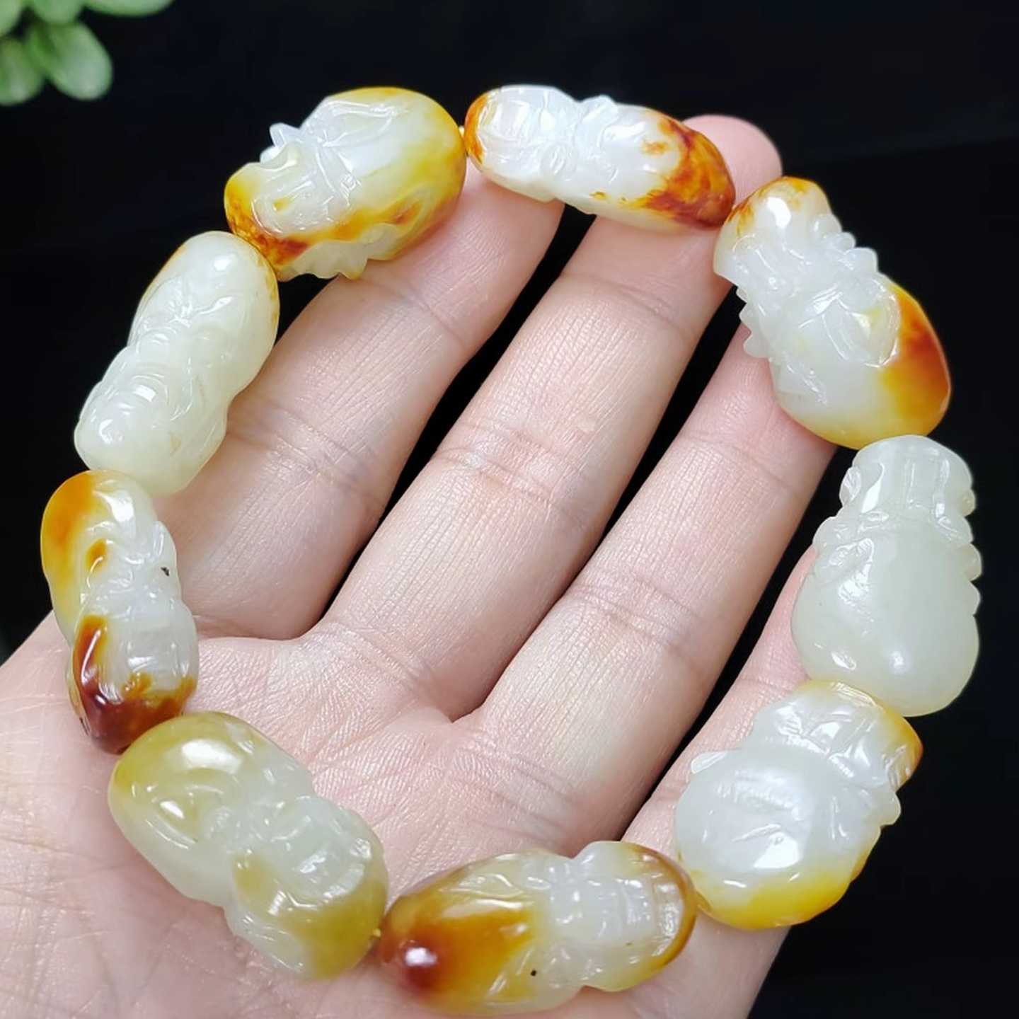 黄沁皮原石籽料罗汉手串男女款