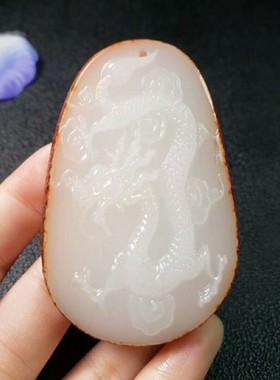 高品质正品玉石玉器生肖龙手把件