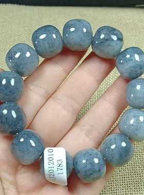 青花籽料桶珠手串手链男女款