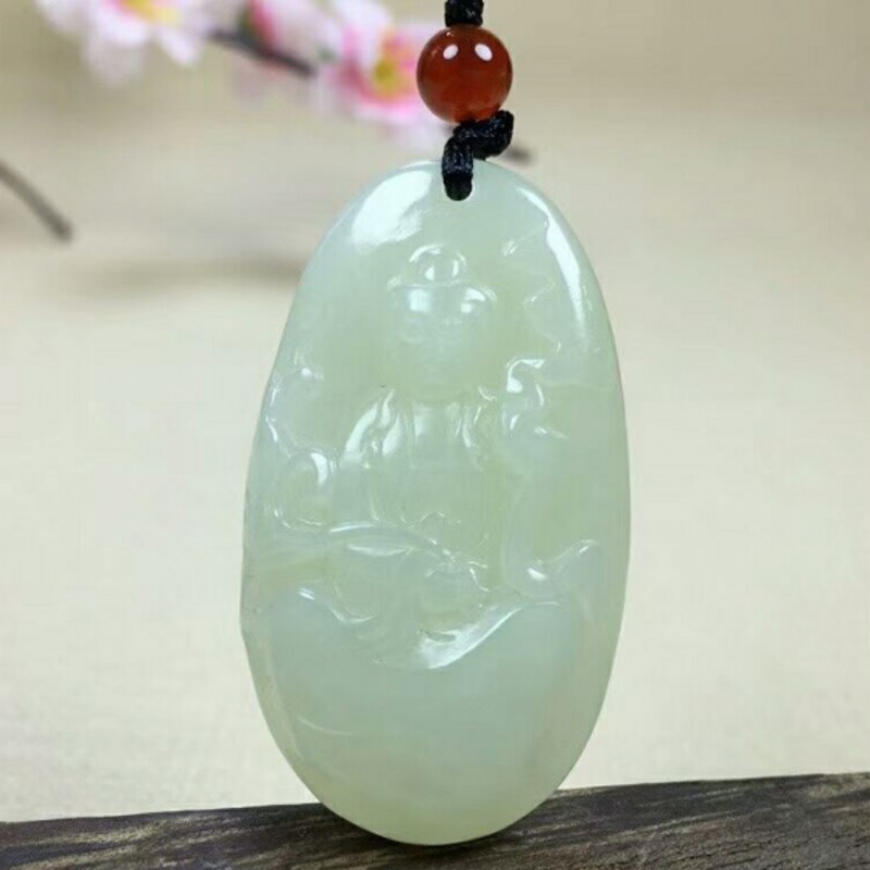 观世音菩萨礼物新疆和田玉包邮