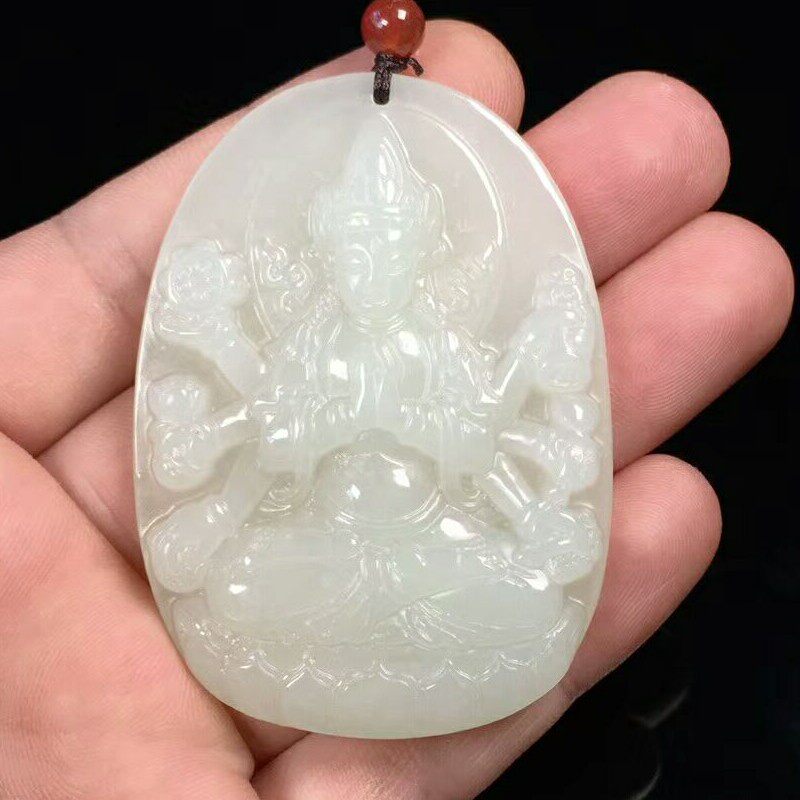 精美高品质新疆和田玉本命佛男女十二生肖玉坠八大守护神吊坠送证