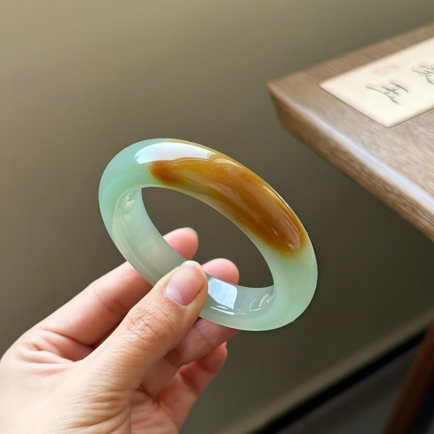 精品天然东陵玉手镯女款玉手镯