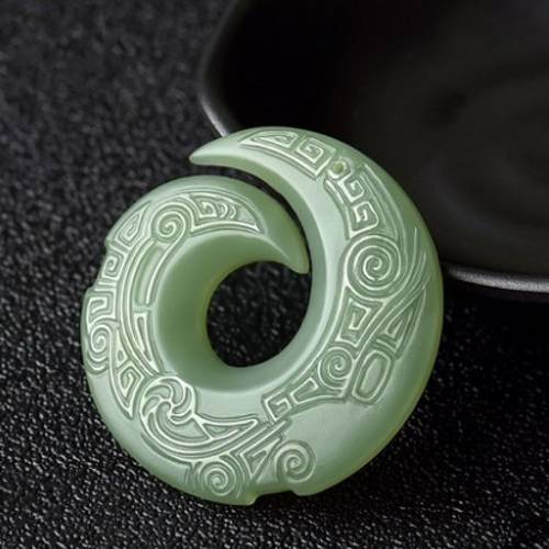 时来运转男款平安扣天然和田玉