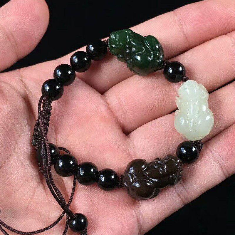 貔貅手链新疆和田玉送证