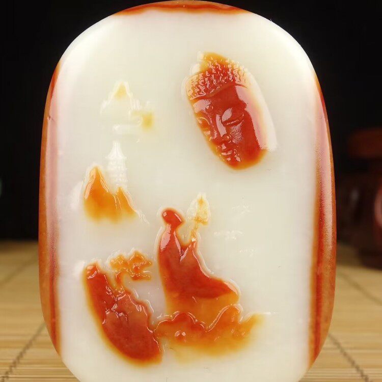 保真新疆和田玉悟道吊坠
