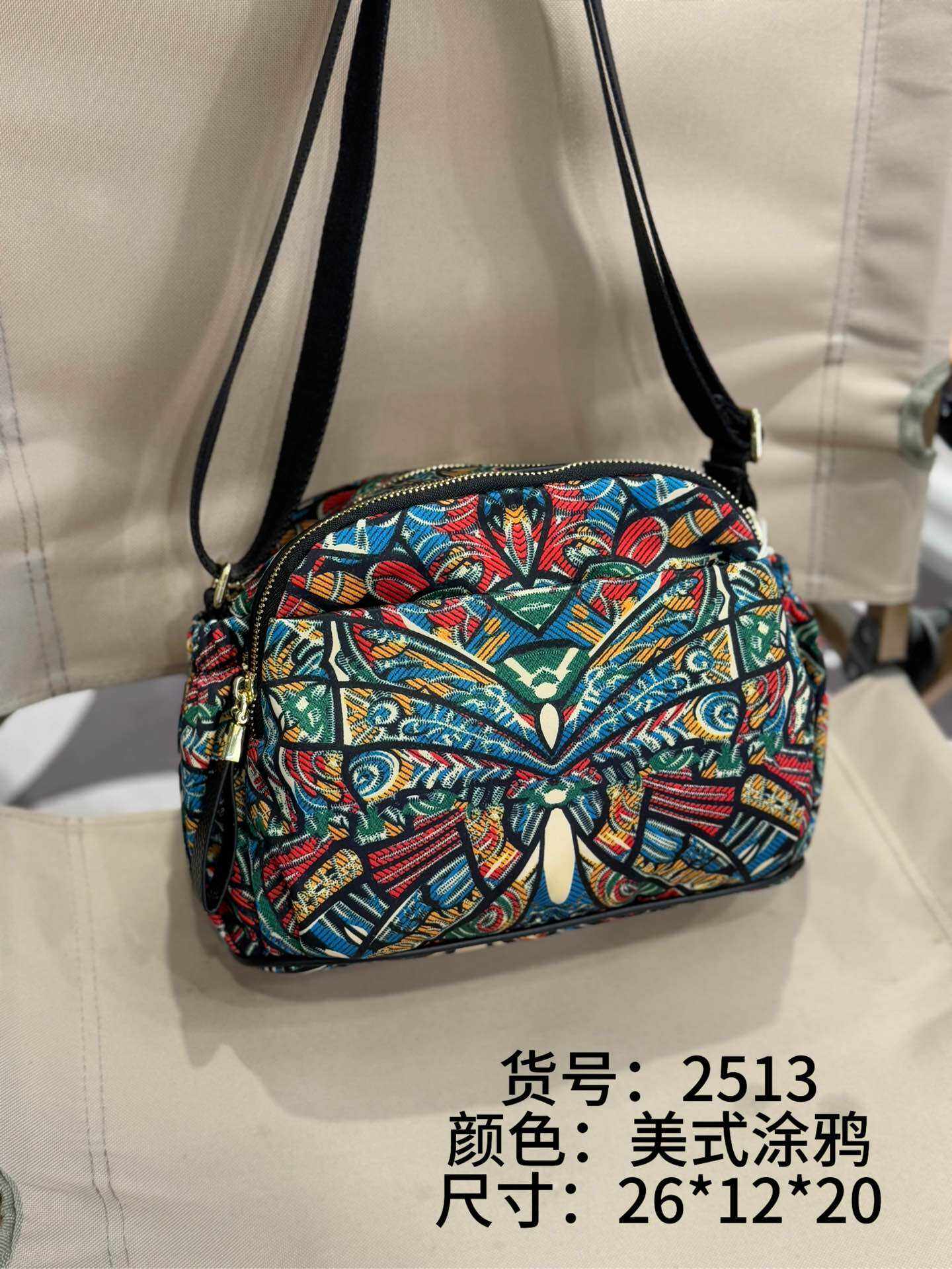 女包福亿原创品牌正品布艺包包防水休闲斜挎包高品质民族风多隔层