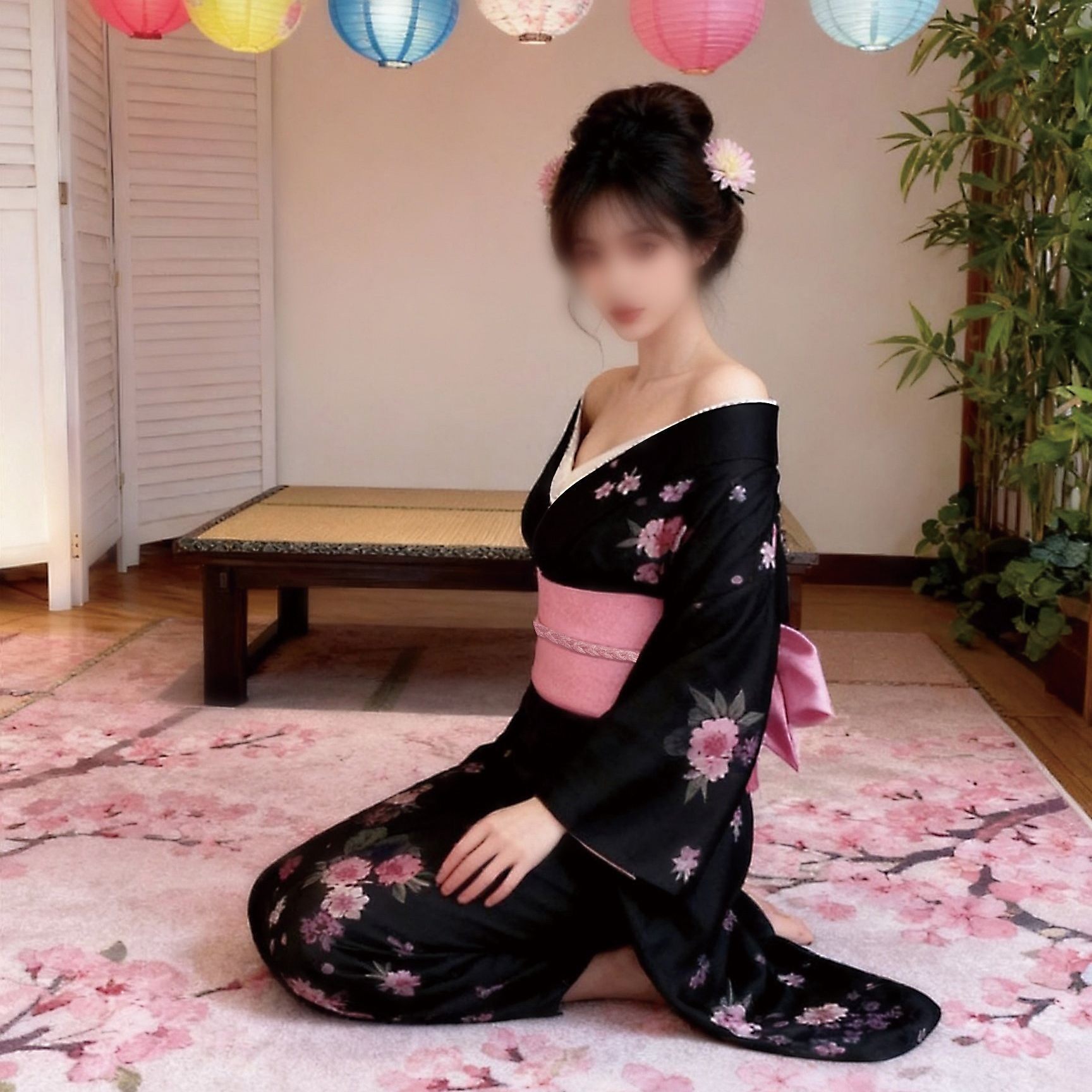 日系和风改良和服女摄影连衣裙