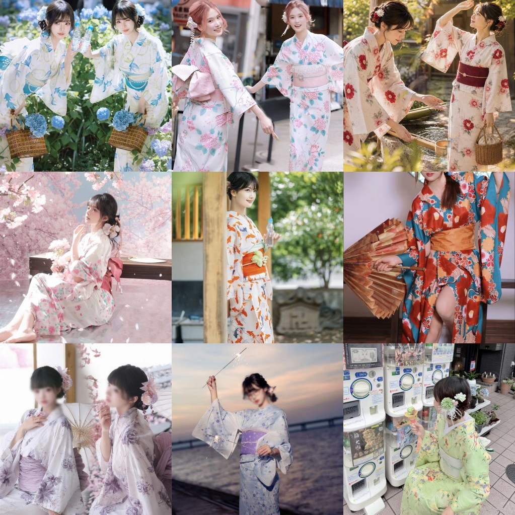 夏季新款日式和服女传统浴衣写真图片