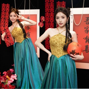 新中式晨袍女高端轻奢小众出阁新娘结婚敬酒服订婚连衣裙晨拍礼服